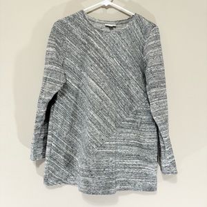 J. Jill Pure Jill Gray Cotton Blend Heavy Longsleeve Size M